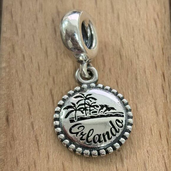 Pandora Orlando FL Exclusive Dangle Charm Pendant, S925 Silver Bracelets - Picture 1 of 4